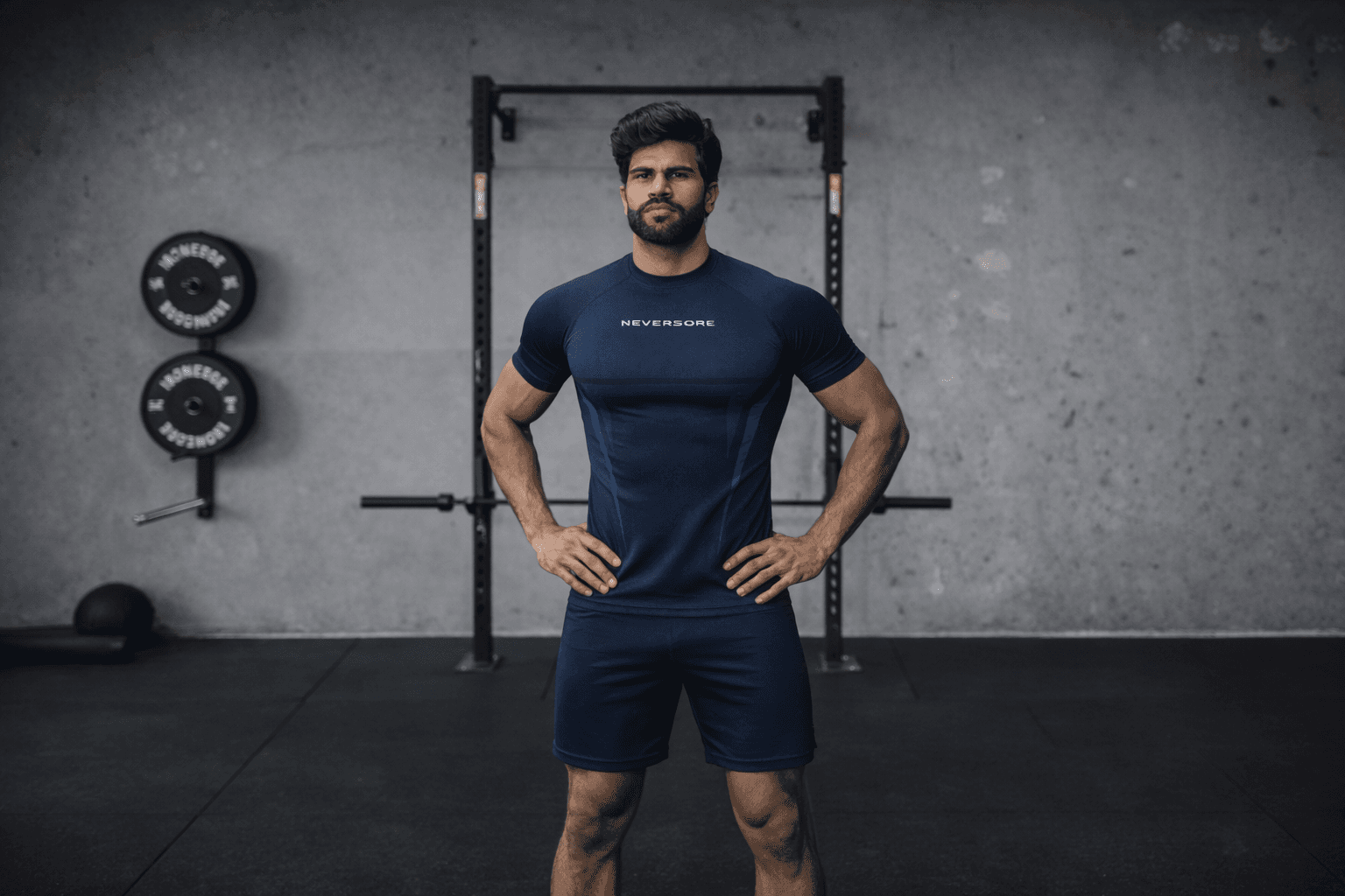 Athlete posing confidently in activewear